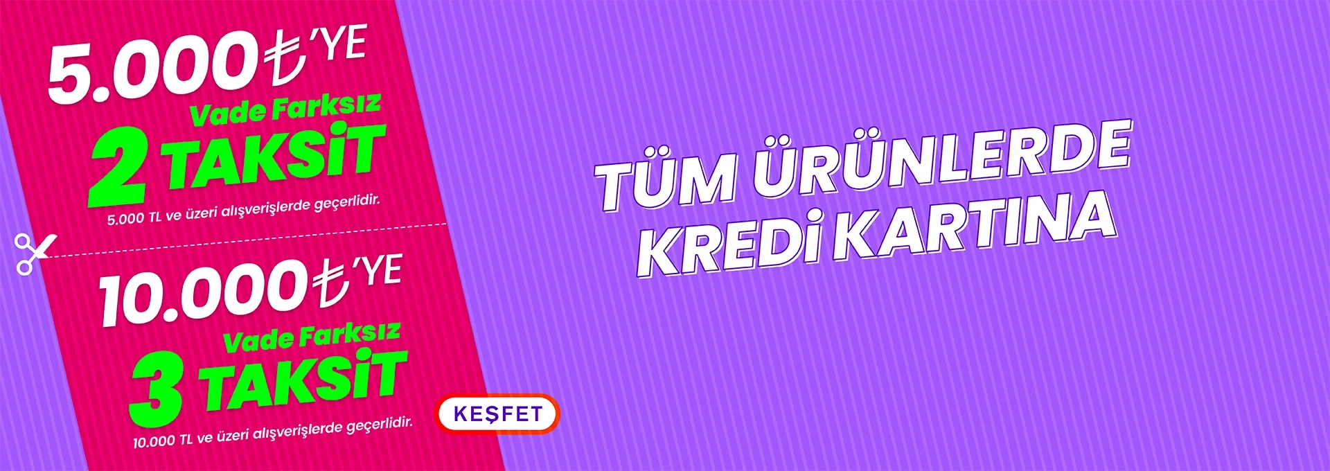Vade Farksız 3 Taksit
