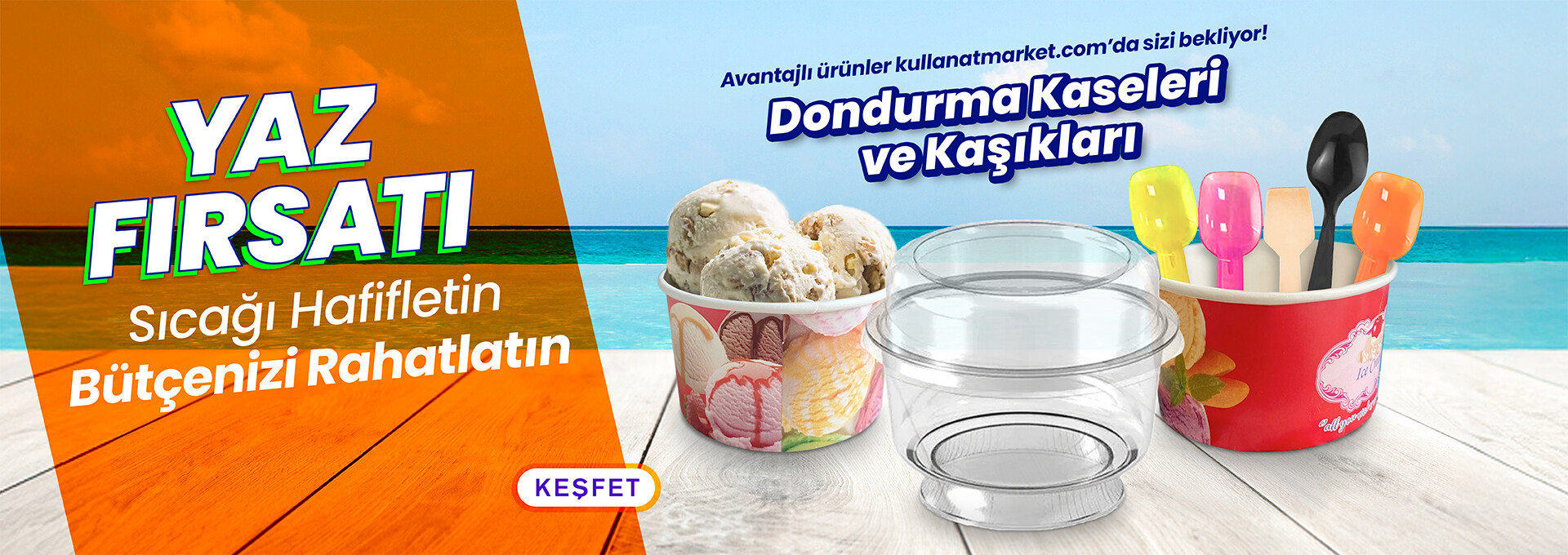 Dondurma Kasesi ve Kaşıkları