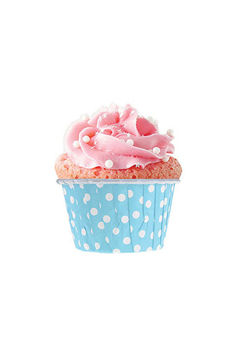 Dolphin Muffin-Kek Kapsülü Açık Mavi Puantiyeli 50li - 3