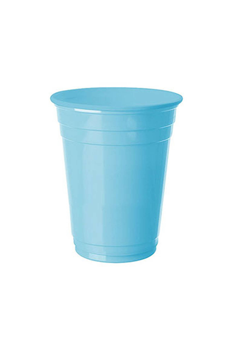 Roll-Up Plastik Meşrubat Bardağı Açık Mavi 266cc-9oz 8li - 1