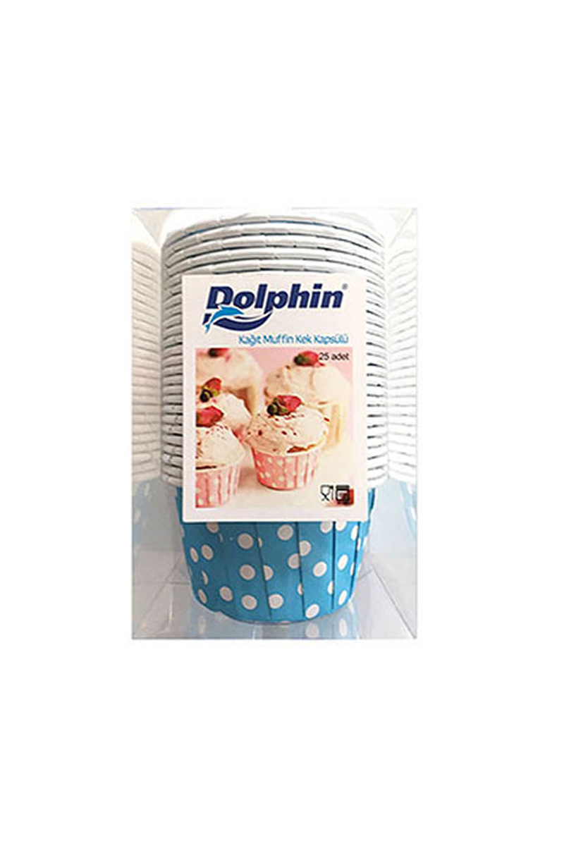 Dolphin Muffin-Kek Kapsülü Mavi Puantiyeli 25li - 4