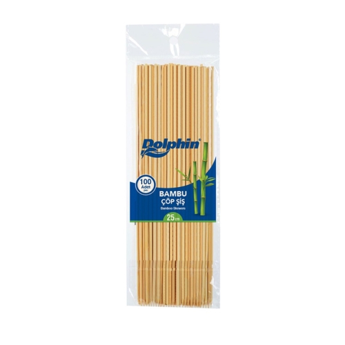 Dolphin Bambu Çöp Şiş 25cm x 3mm 100lü - Dolphin