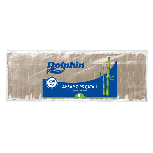 Dolphin Bambu Ahşap Cips Çatalı 9 cm 250 Adet - Dolphin