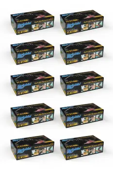 Dolphin Siyah Çok Amaçlı Nitril Muayene Eldiveni XL Beden | 10 Paket - MDR - 1