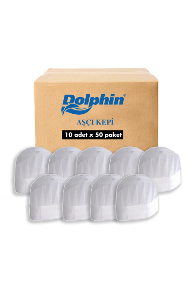 Dolphin Aşçı Kepi 500 Adet (Koli) - 1
