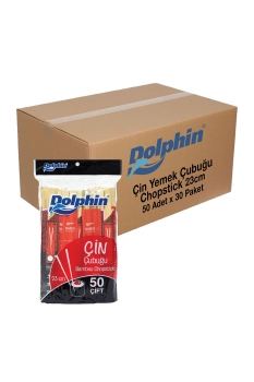 Dolphin Çin Yemek Çubuğu-Chopsticks 23cm 50 Çift x 30 Paket (Koli) - 1