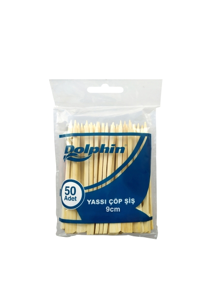 Dolphin Yassı Kokteyl Bambu 9cm 50li - 1