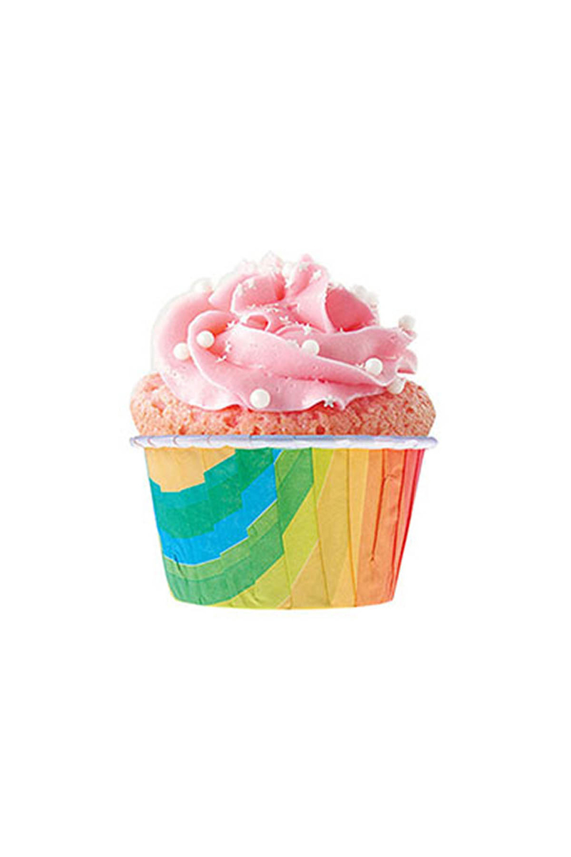 Dolphin Muffin-Kek Kapsülü Gökkuşağı Desenli 50li - 3