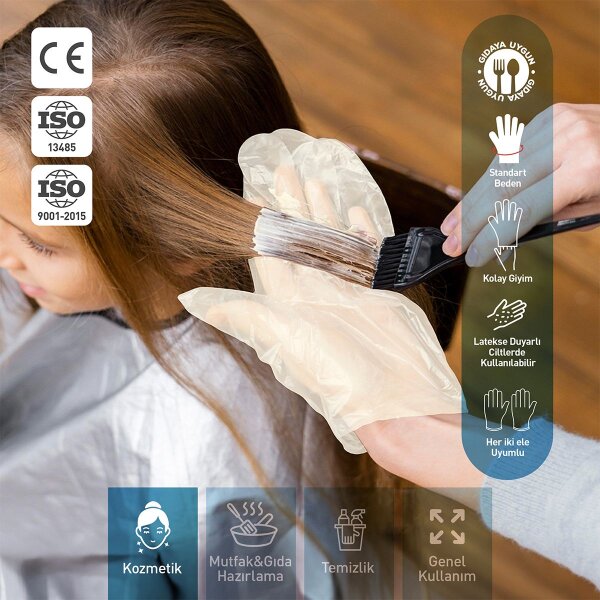 Dolphin Krem TPE Eldiven L Beden 100 Adet x 20 Paket - Koli - 3