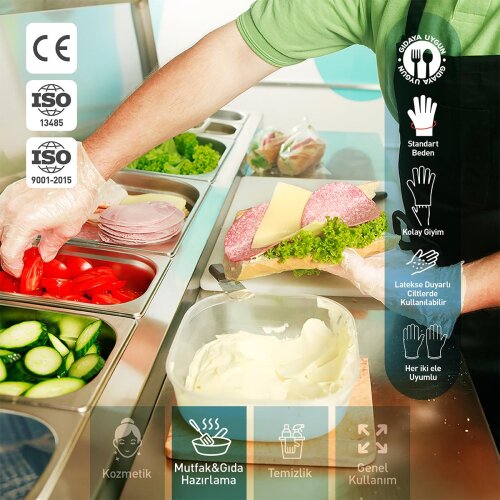 Dolphin Krem TPE Eldiven M Beden 100 Adet - 4