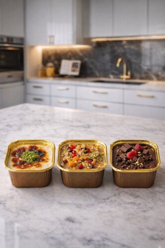 Dolphin Muffin Kek Kapsülü Kare Kahverengi-Altın 25li - Dolphin