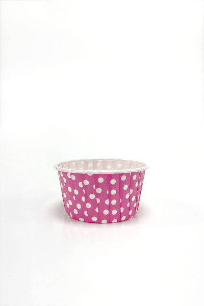 Dolphin Muffin Kek Kapsülü Pembe Puantiye Büyük Boy 50li - 2