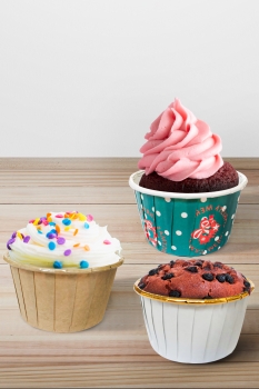 Dolphin Muffin-Kek Kapsülü Beyaz-Altın 25li - 3