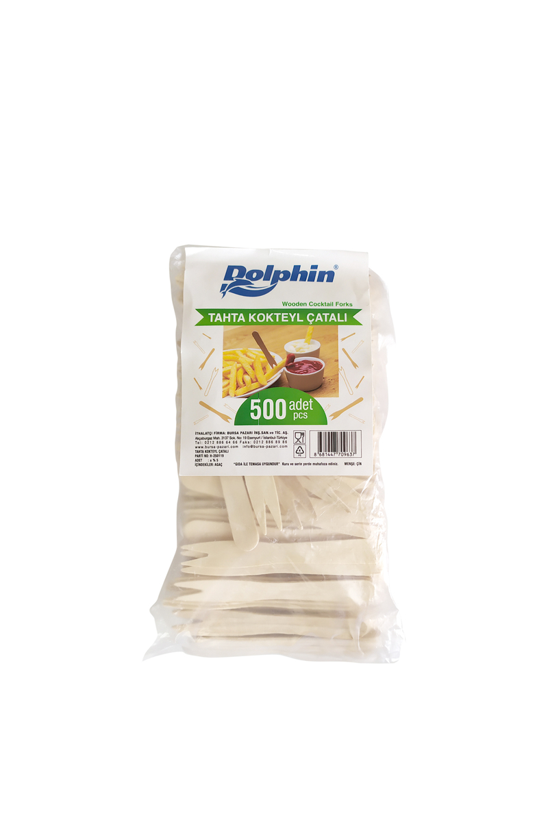 Dolphin Tahta Cips Çatalı 500lü - 1