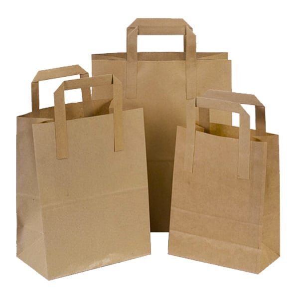 Düz Dıştan Saplı Kraft Çanta 25 x 28 x 14cm 200lü - 2