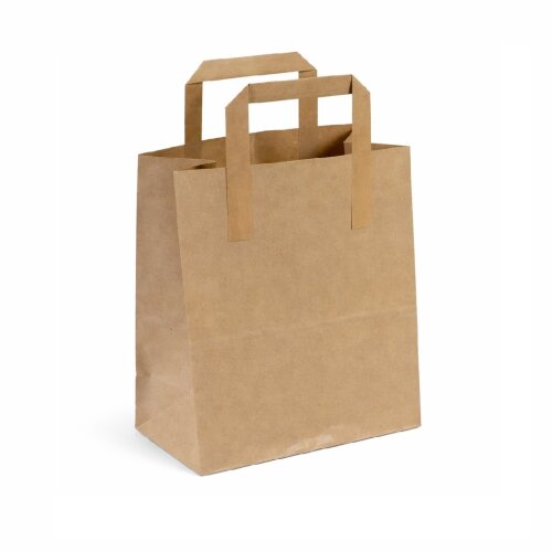 Düz Dıştan Saplı Kraft Çanta 25 x 28 x 14cm 200lü - Kullan At Market