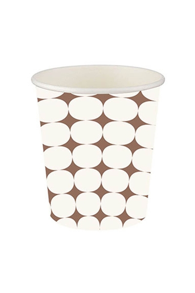 Roll-Up Karton Bardak 6,5oz Desenli Beyaz 50li - 2