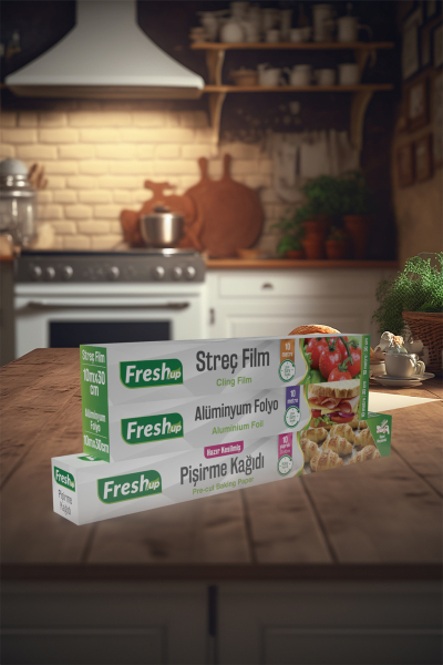 Fresh-Up 3 Parça Mutfak Seti (Pişirme Kağıdı + A. Folyo + Streç) - 2