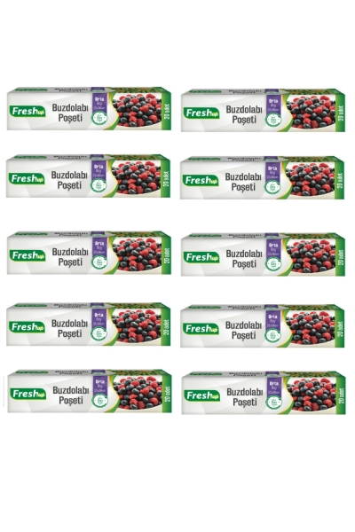 Fresh-Up Orta Boy Buzdolabı Poşeti 20x30cm 20'li x 10 Paket (200 Adet) - 1