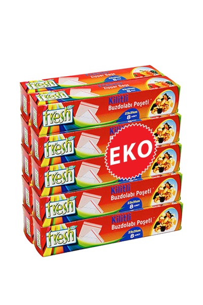 Fresh-Up Kilitli Buzdolabı Poşeti 23x31cm Ekonomik 10 Paket - 1