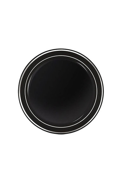 Roll-Up Lüks Plastik Tabak Gümüş Yaldızlı Siyah 19cm 6lı - 1