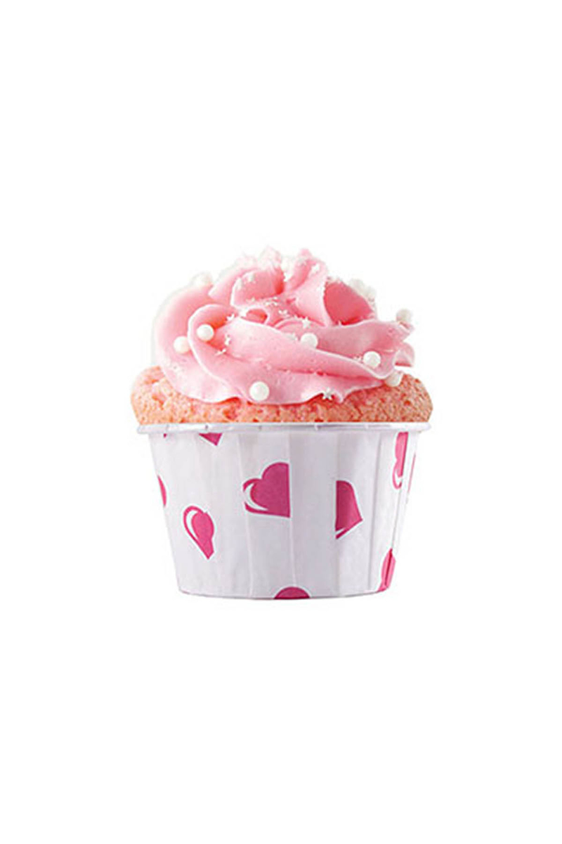 Dolphin Muffin-Kek Kapsülü Kalp Desenli 50li - 2