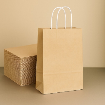 Roll-Up Kraft Çanta Naturel Küçük Boy 18x24cm 25li - Roll-Up