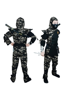 Askeri Komando Ninja Çocuk Kostümü Lüks 5-6 Yaş 1 Adet - Thumbnail