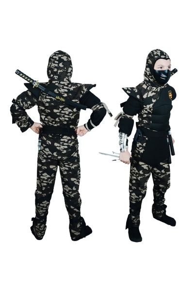Askeri Komando Ninja Çocuk Kostümü Lüks 5-6 Yaş 1 Adet