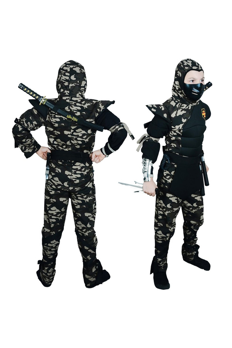 Askeri Komando Ninja Çocuk Kostümü Lüks 7-8 Yaş 1 Adet - Thumbnail