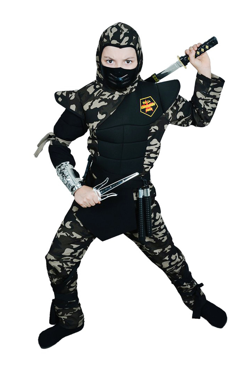 Askeri Komando Ninja Çocuk Kostümü Lüks 9-10 Yaş 1 Adet - 1
