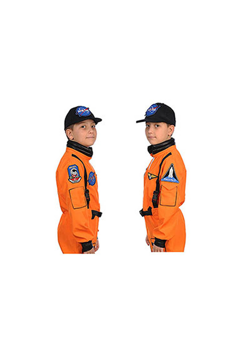 Turuncu Astronot Çocuk Kostüm 9-10 Yaş 1 Adet - 2