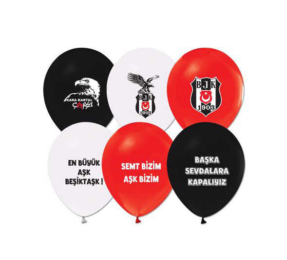 Beşiktaş Baskılı Lateks Balon 12inch 100lü