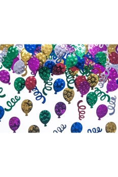 Balonlu Fırfırlı Metalize Renkli Masa Konfeti 15gr - Thumbnail