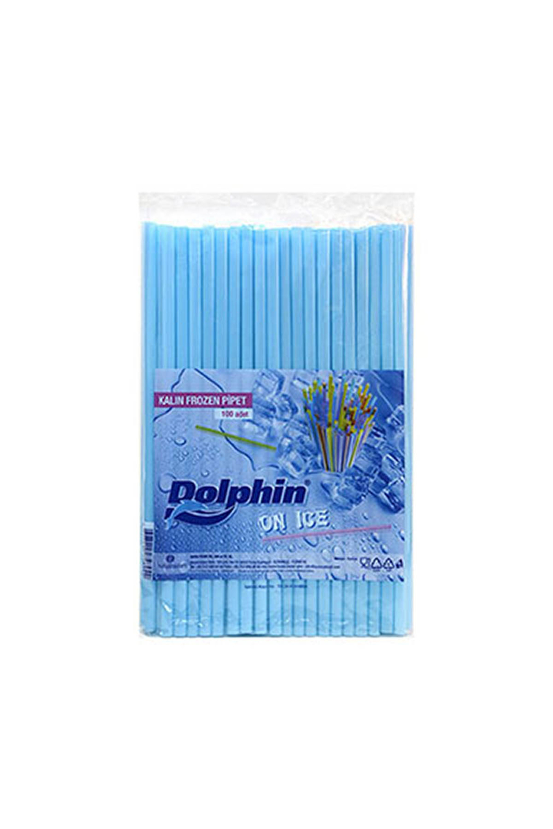Dolphin Frozen Pipet Açık Mavi 22cm x 8mm 100lü - 1
