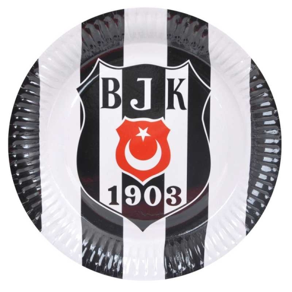 Beşiktaş Karton Tabak 23cm 8li