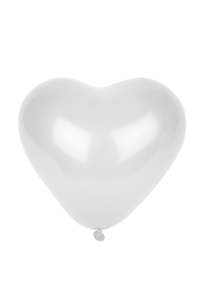 Beyaz Kalp Balon 30cm (12 inch) 20li - 1