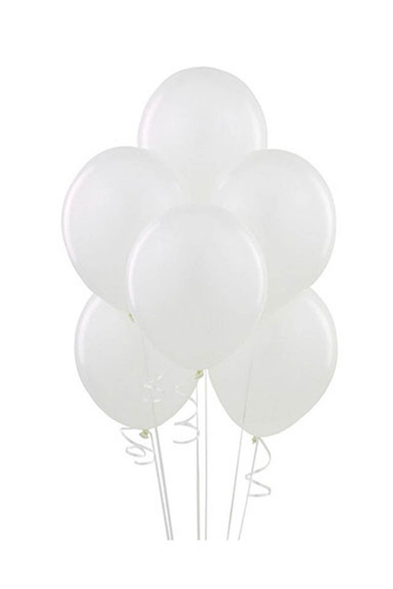 Beyaz Lateks Balon 30cm (12 inch) 50li - 1