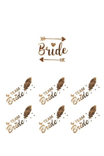 Bride Oklar Taşlı ve Tüylü Team Bride Dövme Set 7 Parça - 1