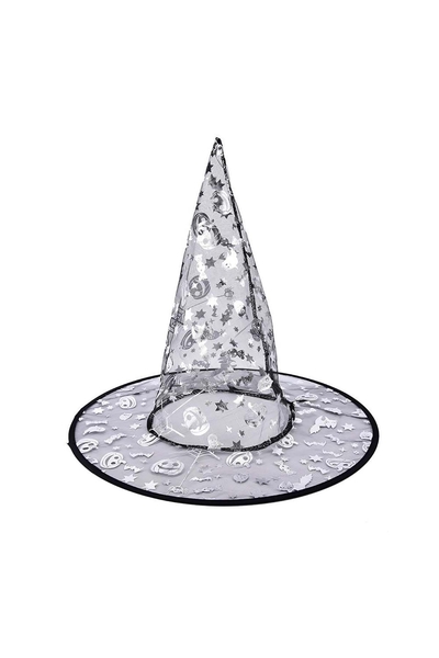 Cadı Şapkası Gümüş Renk 1 Adet - 1