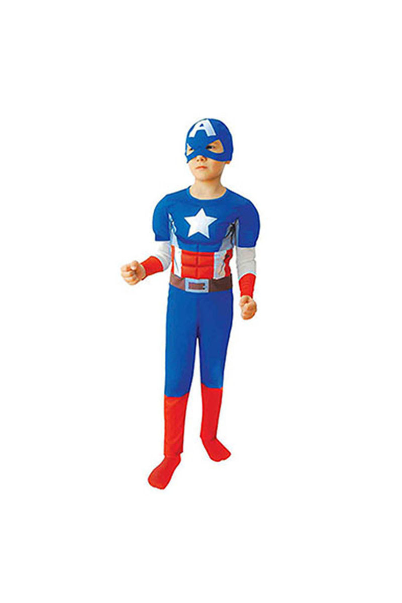 Kaptan Amerika Çocuk Kostüm 7-9 Yaş 1 Adet - 1