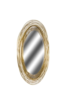 Metal Çerçeveli Oval Ayna Altın Renk 75x103cm 1 Adet - 2