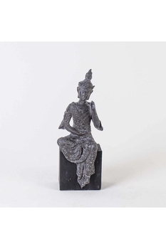 Polirezen Buddha Biblo Gümüş Renk 15x13x38cm 1 Adet - 1
