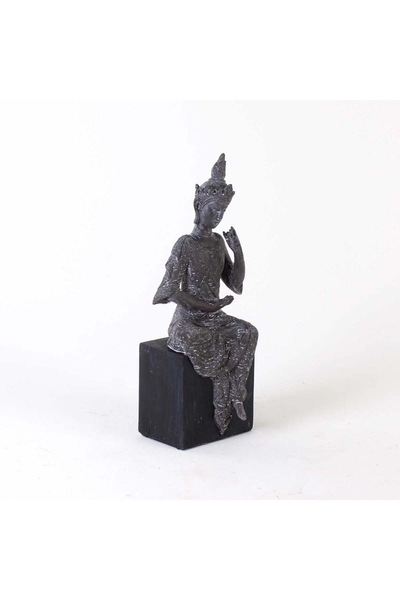 Polirezen Buddha Biblo Gümüş Renk 15x13x38cm 1 Adet - 2