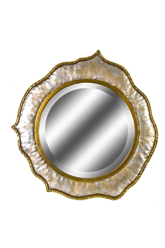 Metal Çerçeveli Ayna Altın Renk 76x78cm 1 Adet - 1