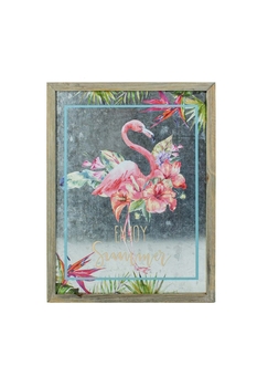 Metal Pano Flamingo Naturel Renk 30x40cm 1 Adet - 1