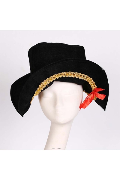 Fiyonk Modelli Şekil Verilebilir Telli Bayan Korsan Şapkası 1 Adet - 1
