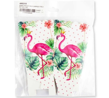 Flamingo Desenli Mısır-Cips Kutusu 8x11,5cm 10lu - 3