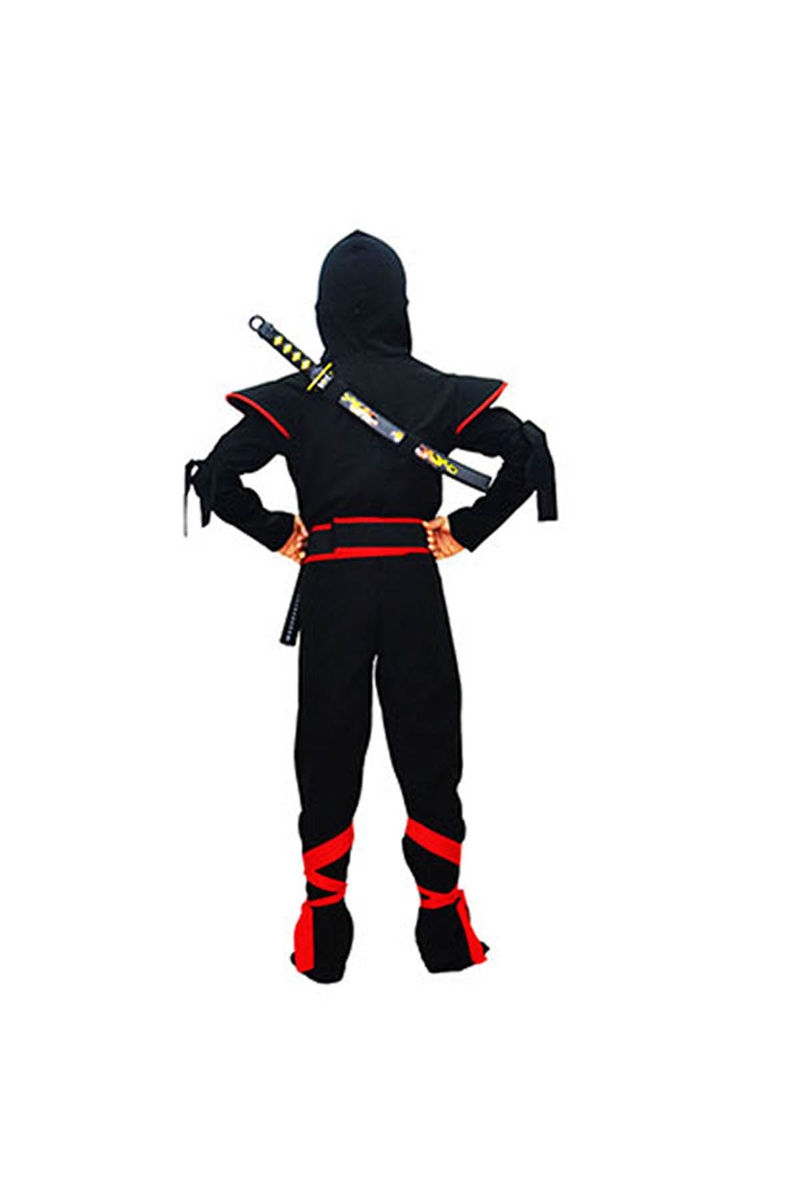 Gizli Ninja Çocuk Kostümü Lüks Siyah 5-6 Yaş 1 Adet - 4