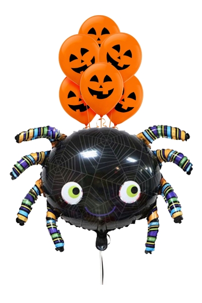 Halloween Cadılar Bayramı Örümcek Balkabağı Balon Seti - 1